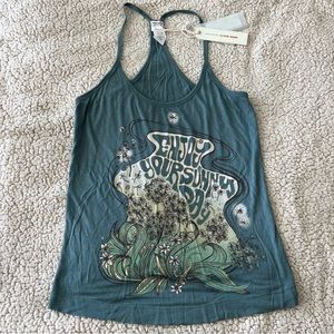 Vintage Miss Sixty Teal Racer Back Tank Top
